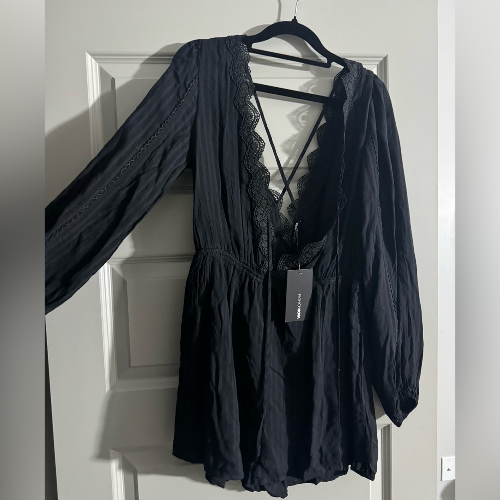 Never worn Black Lace Romper